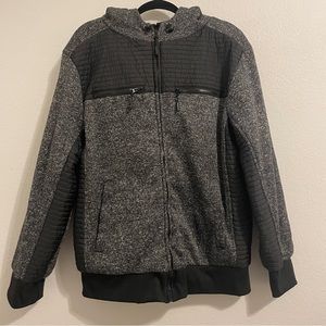 Rok Faux Sherpa Lined Mens Zip Up Jacket Size M